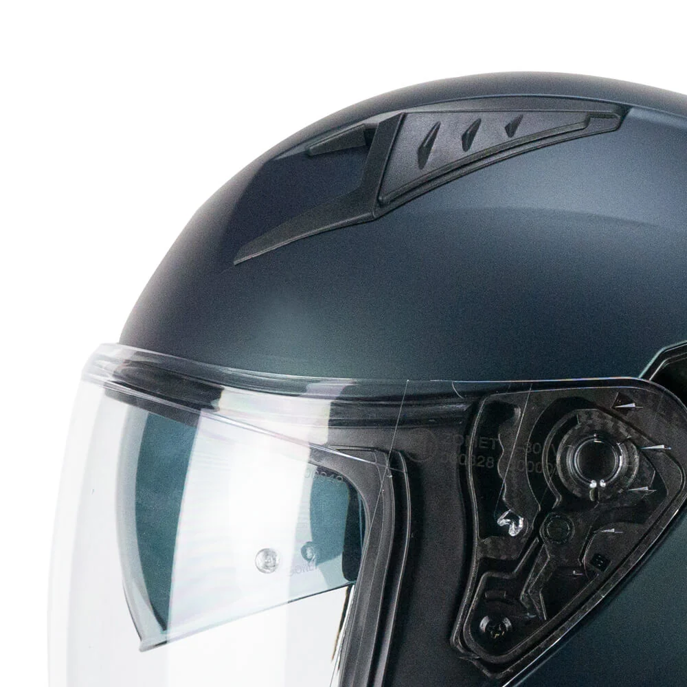 Casco CGM Jet 127A DEEP MONO Petrolio Satinato ECE 22/06 New