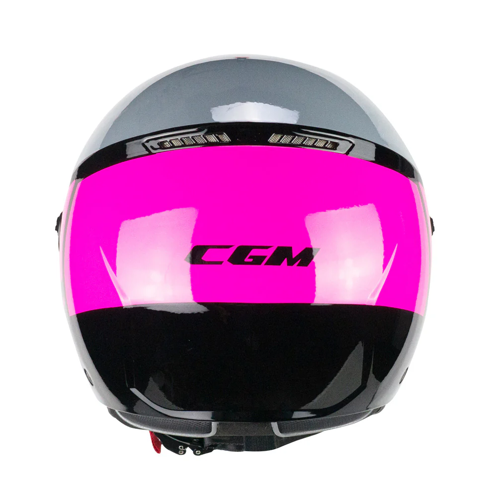 Casco CGM 167A FLO STEP Grigio Fucsia Con Visiera Sagomata ECE 22-06