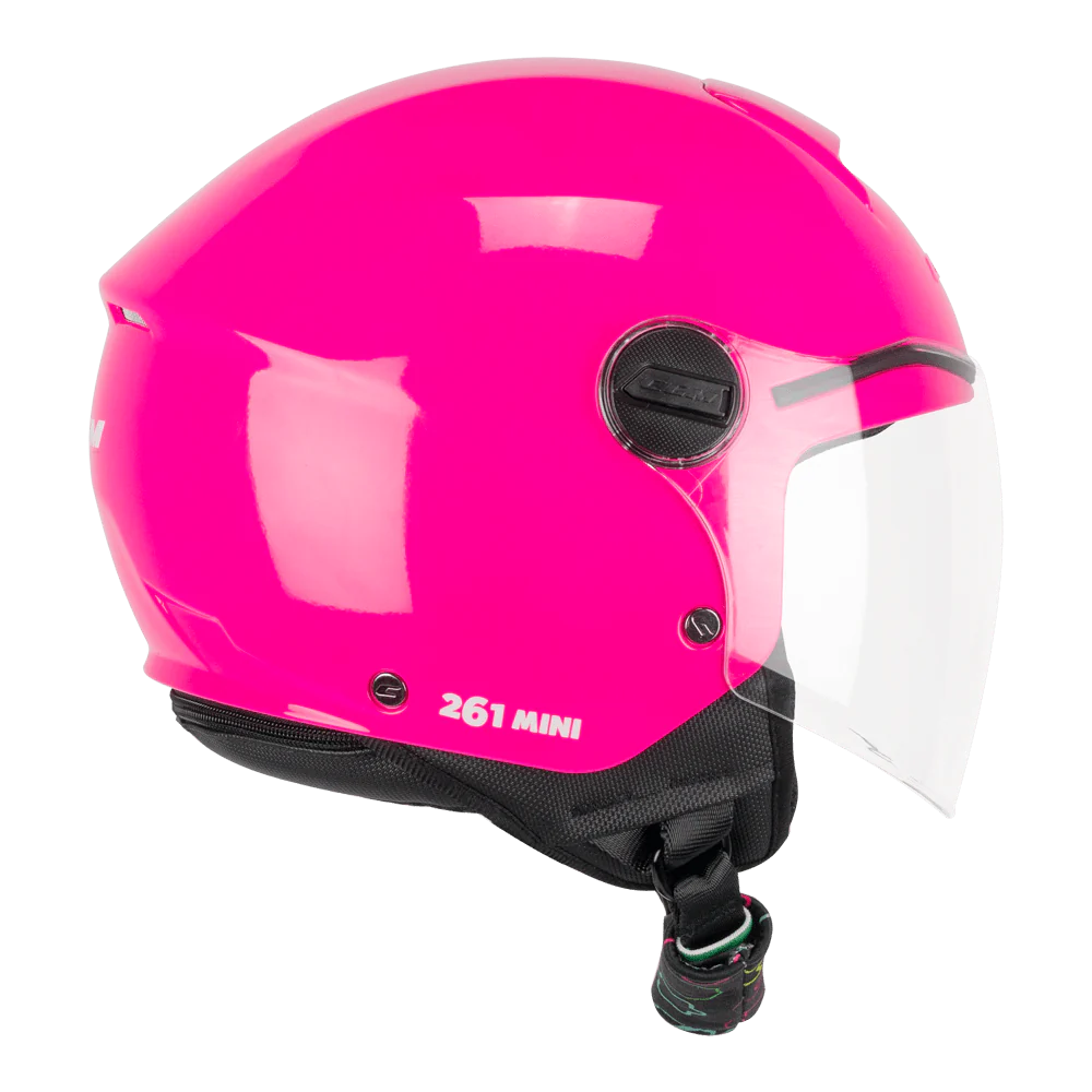Casco CGM Bimbo 261A MINI MONO Fucsia Fluo Con Visiera Lunga ECE 22-06