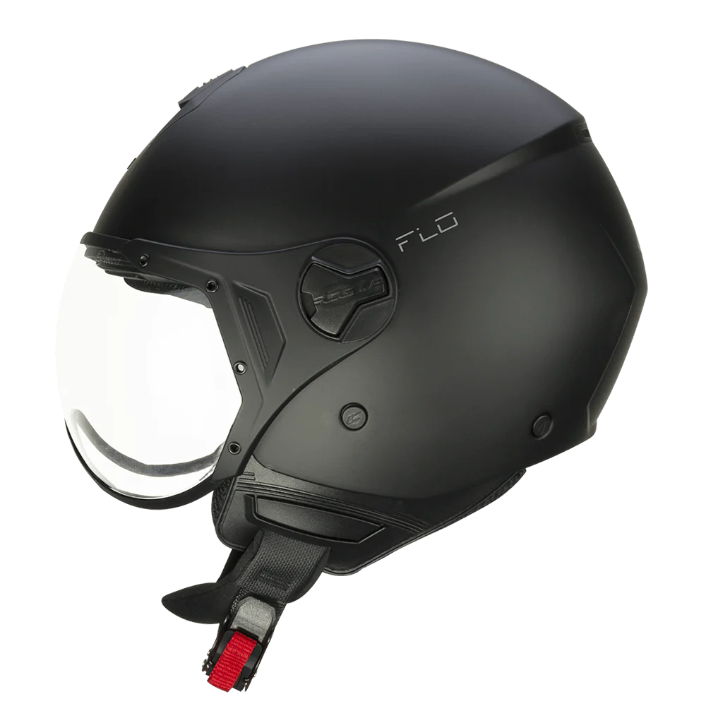 Casco CGM 167A FLO MONO Nero Satinato Con Visiera Sagomata ECE 22-06