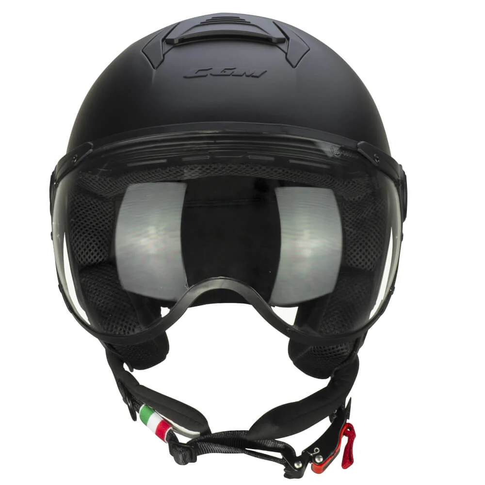 Casco CGM 167A FLO MONO Nero Satinato Con Visiera Sagomata ECE 22-06