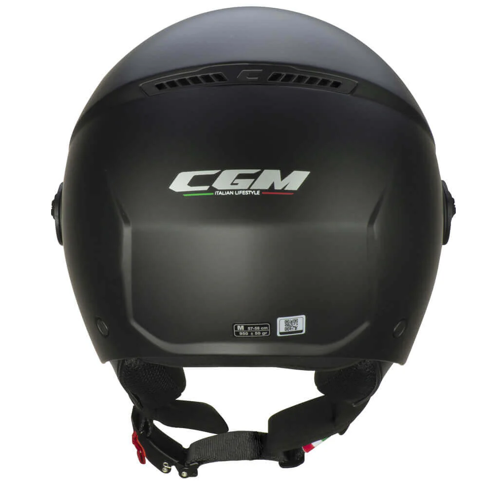 Casco CGM 167A FLO MONO Nero Satinato Con Visiera Sagomata ECE 22-06