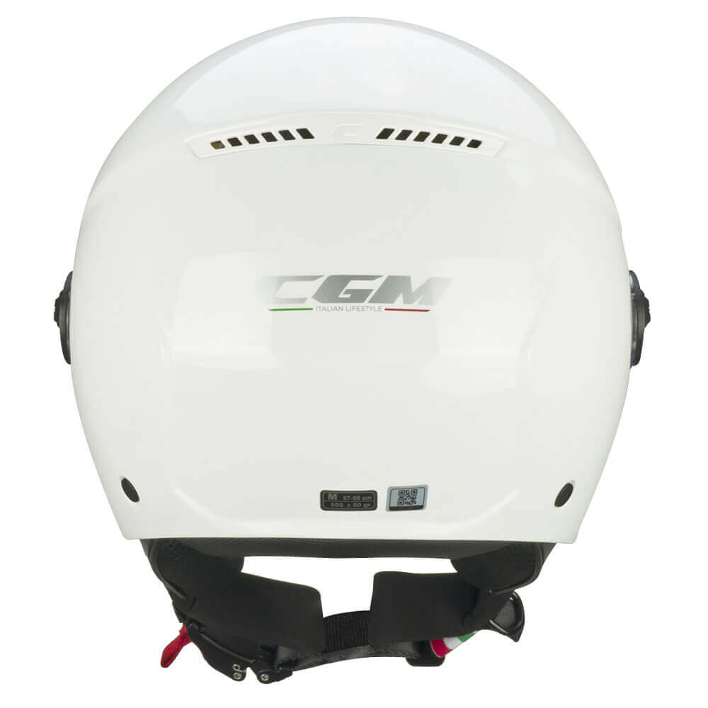 Casco CGM 167A Flo Mono Bianco Lucido Visiera Sagomata ECE 22-06