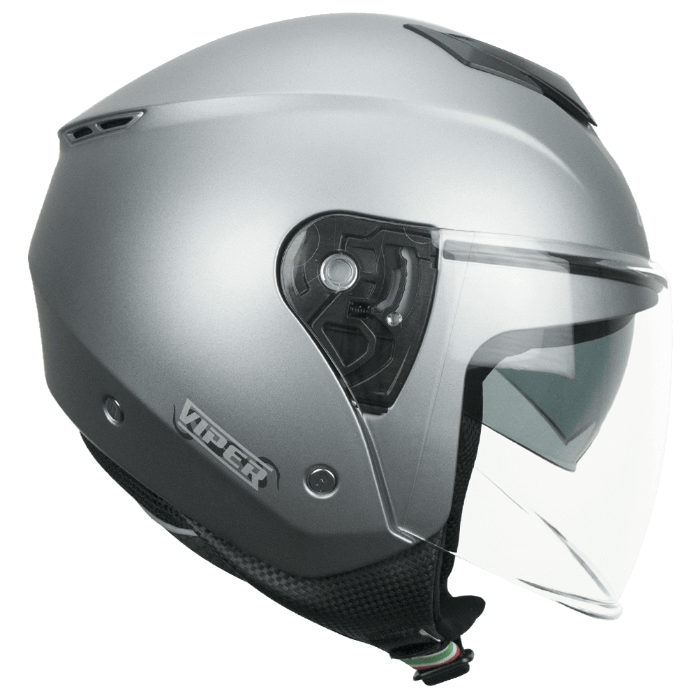 Casco Jet Cgm 125A VIPER MONO Antracite Satinato New Visiera Lunga e Parasole (7176819638360)