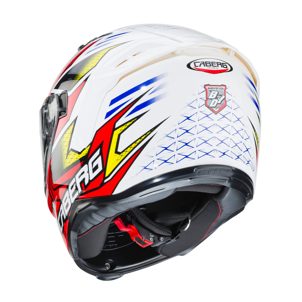 CABERG VOLLGESICHTSHELM AVALON GIGA WEIß / ROT / GELB NEUE FARBE