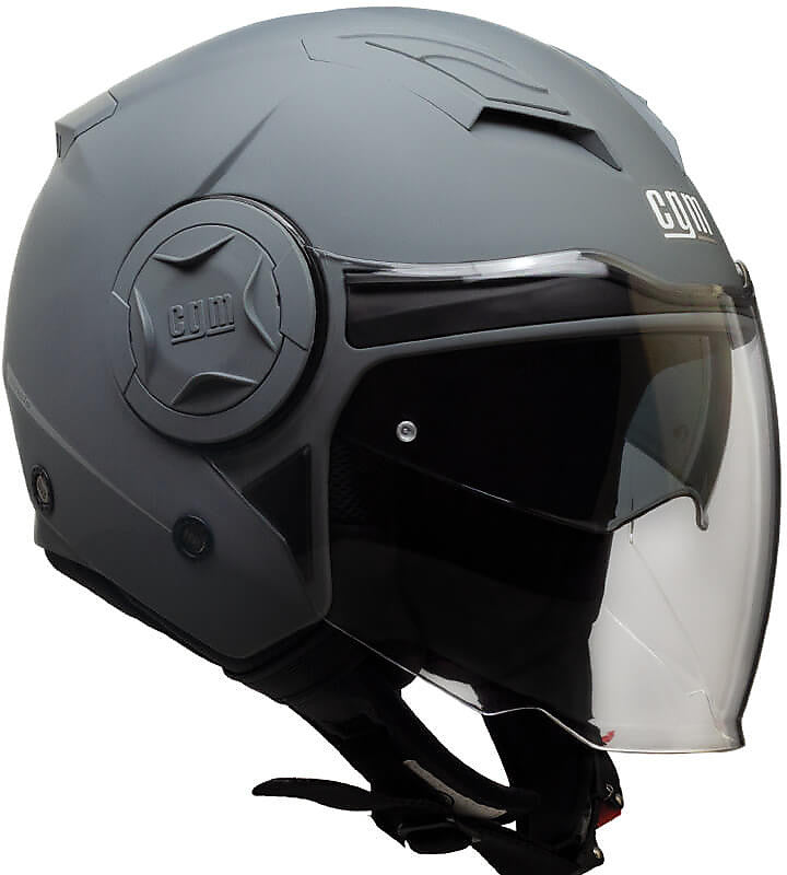 Cgm Jet 129a Illinois Helmet With Long Visor And Matte Gray Inner Goggle