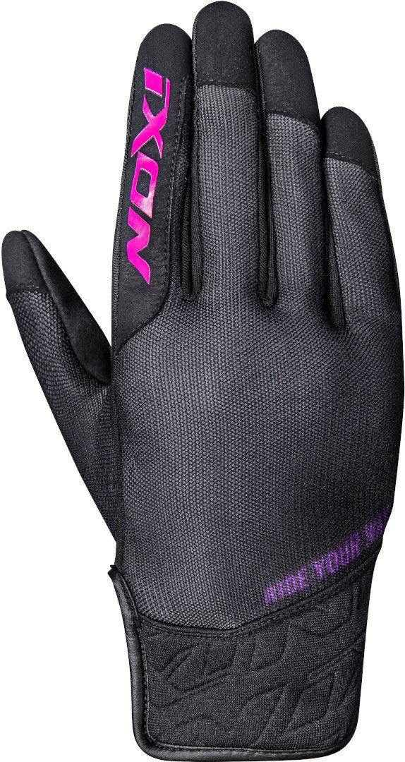 GUANTI IXON ESTIVI DONNA MODELLO RS SLICKER LADY NERO FUCSIA (7178642948184)