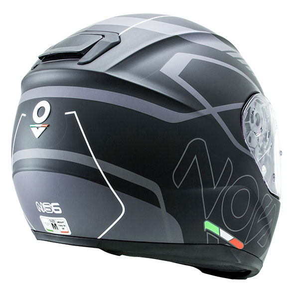 Casco Integrale Nos NS-6 Cayman Matt Con Occhialino Interno