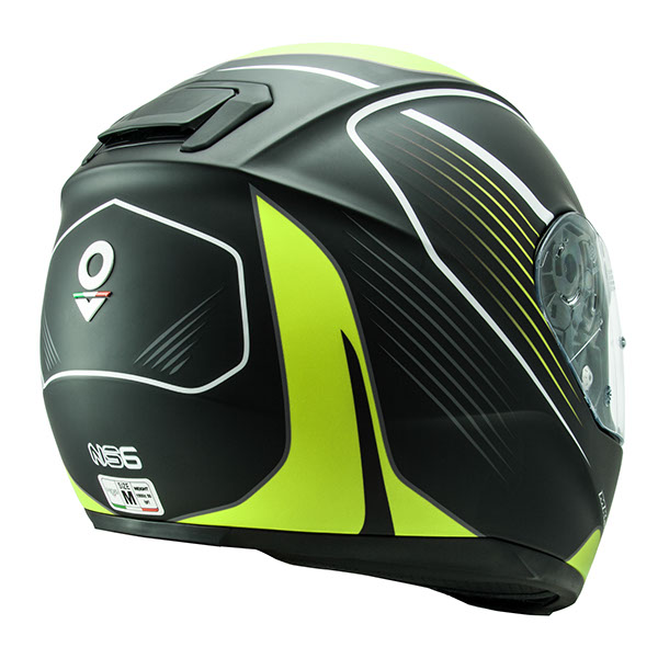 Casco Integrale Nos NS-6 Typhoon Yellow Matt Con Occhialino Interno