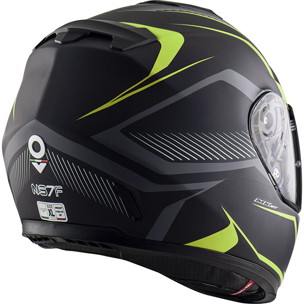 Casco Integrale Nos NS-7F Douglas Fluor Yellow Matt In Fibra Di Composite