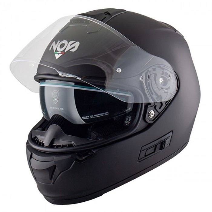 Casco Integrale Nos NS-7F Matt Black In Fibra Di Composite