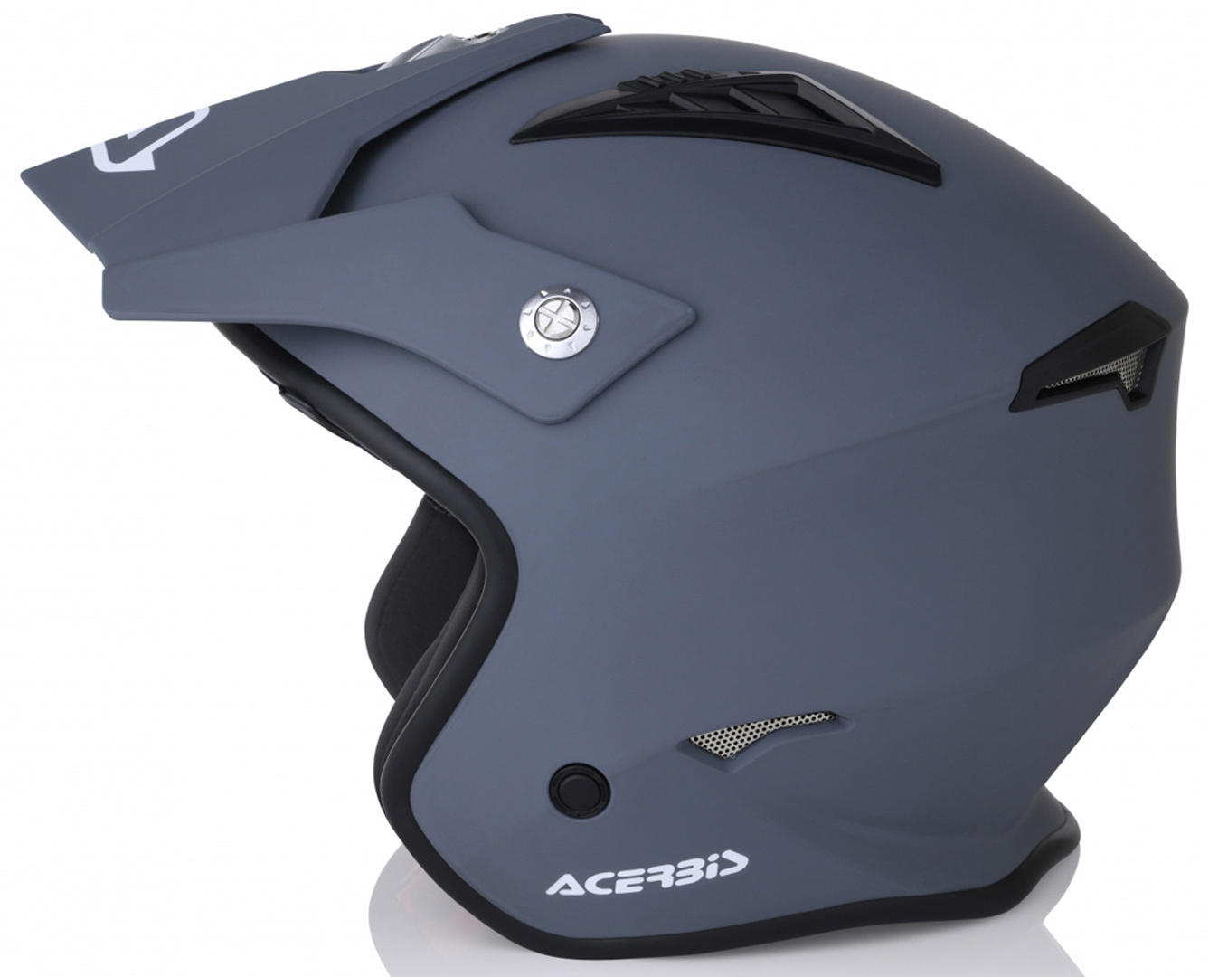 Acerbis Jethelm Aria Grey Opaque Modell mit Sonnenblende und verstellbarem Schirm