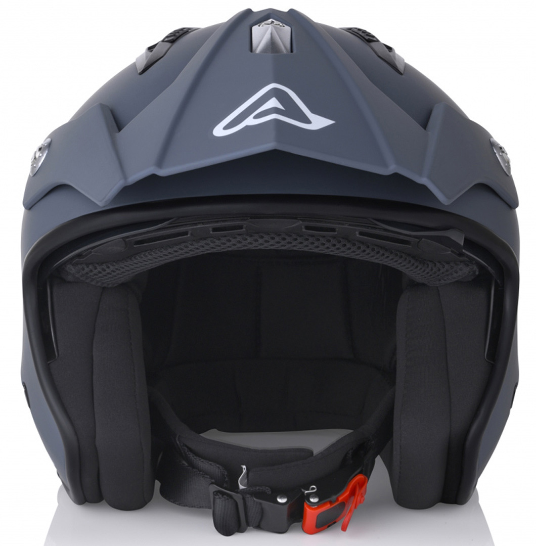 Casco Acerbis Jet Modello Aria Grigio Opaco Con Occhialino Parasole E Frontino Regolabile
