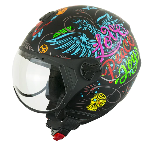 Casco Cgm 107S FLORENCE JOY Nero Azzurro Verde opaco Sagomato nuova colorazione