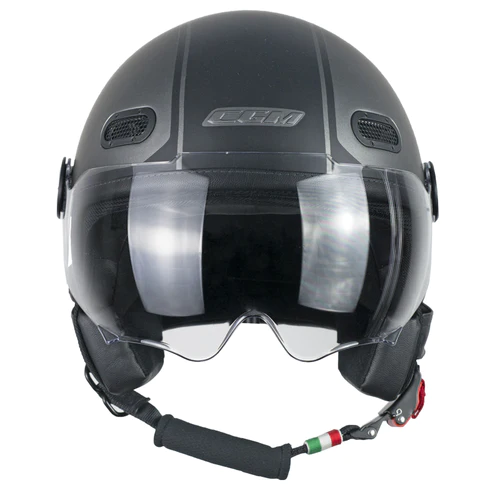 Casco CGM 109X GLOBO SPORT Antracite Nero satinato Visiera sagomata Sfoderabile e Lavabile