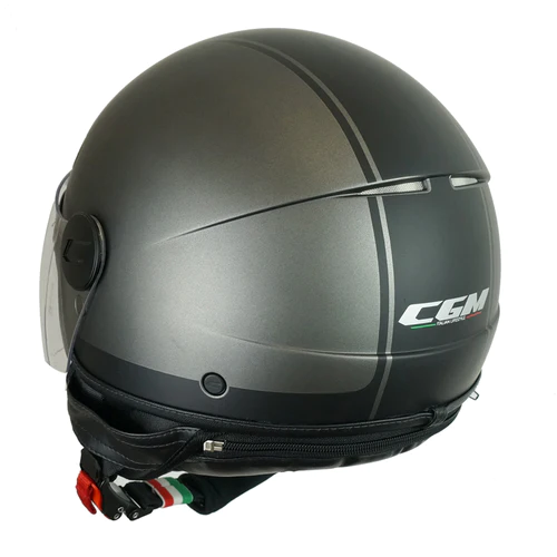 Casco CGM 109X GLOBO SPORT Antracite Nero satinato Visiera sagomata Sfoderabile e Lavabile