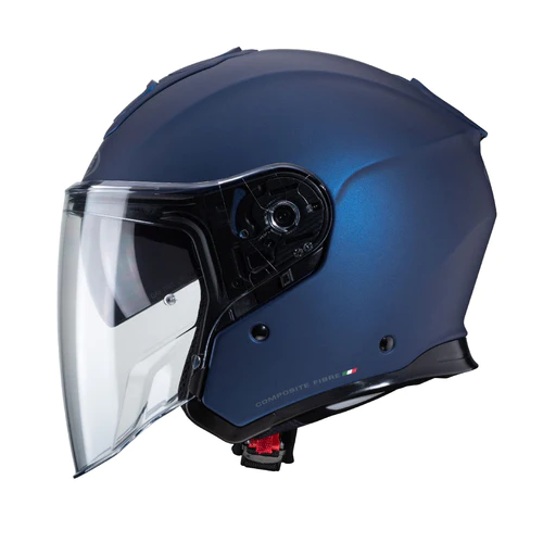 CABERG JET HELMET FLYON NEW MATT BLUE YAMA MODEL IN COMPOSITE FIBER