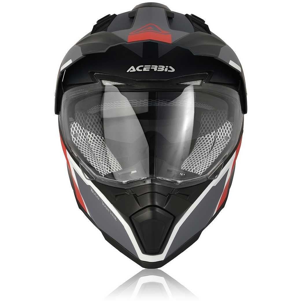 Casco Integrale Acerbis Flip FS-606 Stile Touring Grigio/Rosso