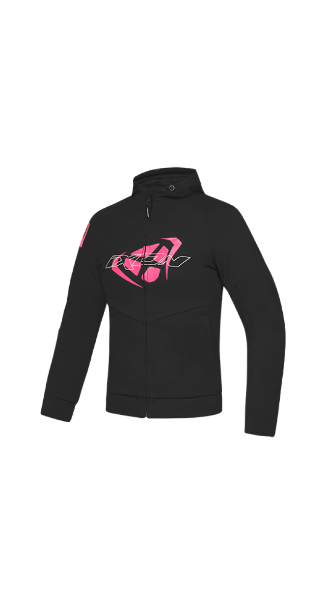 Giacca Moto Donna  IXON TOUCHDOWN L Nero Rosa