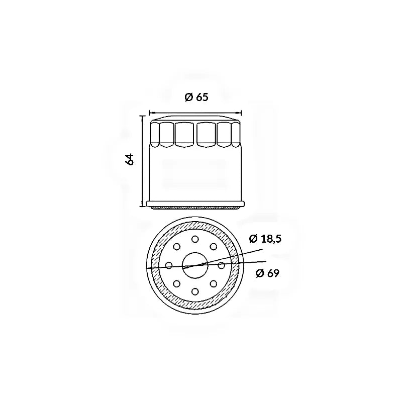 Filtro Olio Honda/Kawasaki/Triumph/Yamaha/MV Augusta - Hokio