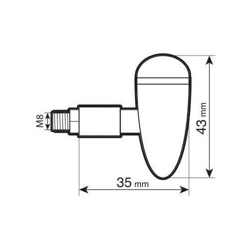 Coppia Indicatori Direzione Drop - 12V LED 4