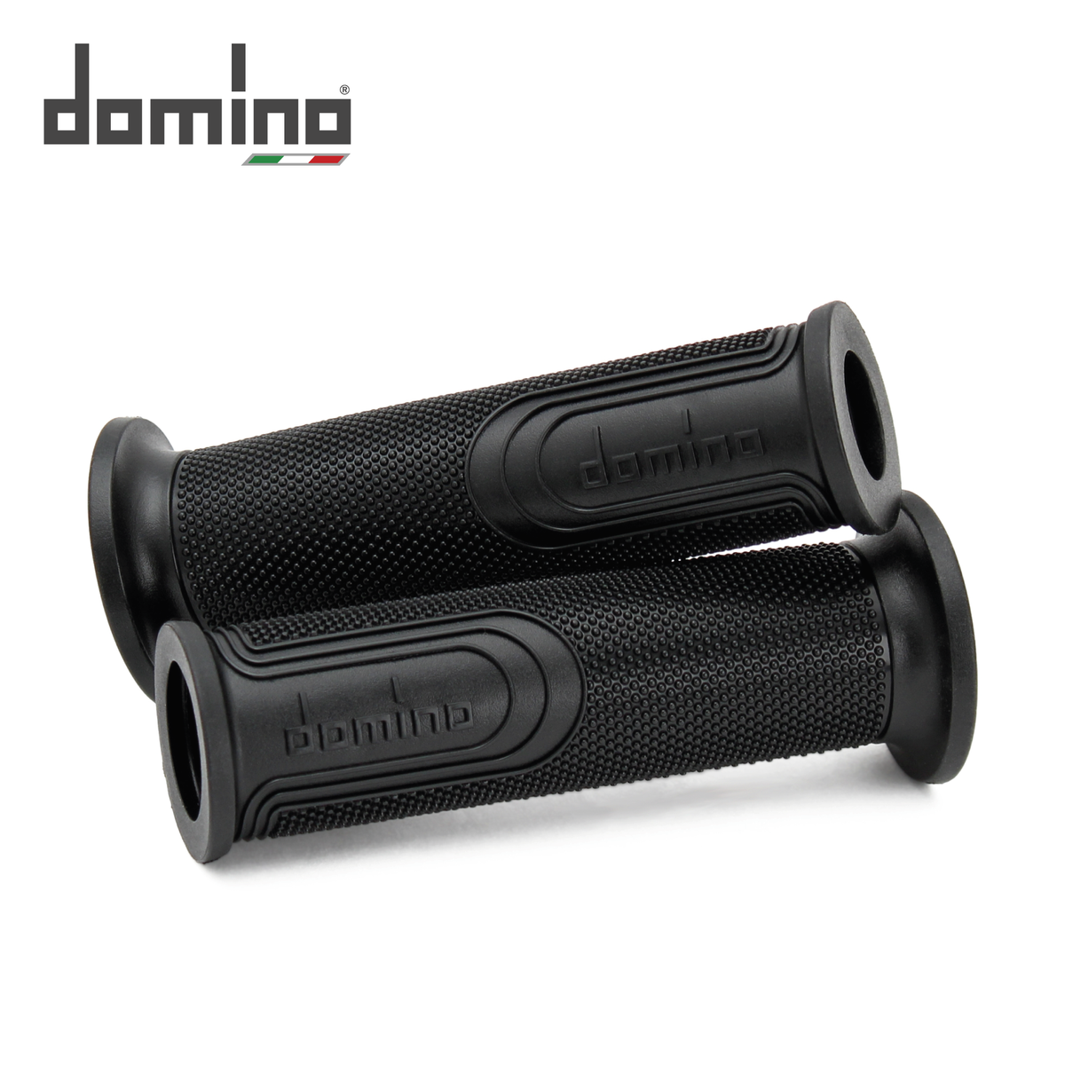 Coppia Manopole Domino 6274 Nere Aperte 120mm 22/26mm