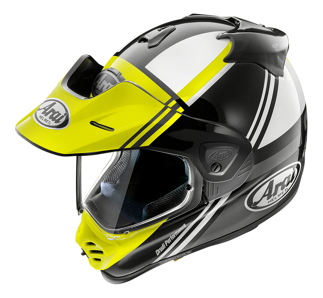 ARAI TOUR-X 5 Cosmic Fluor Yellow Nero Lucido Bianco Giallo Fluo
