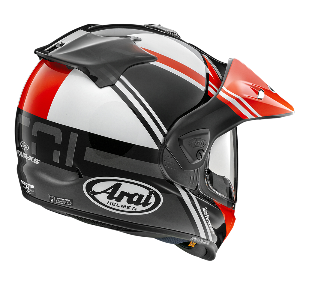 ARAI TOUR-X 5 Cosmic Red Nero Lucido Bianco Rosso