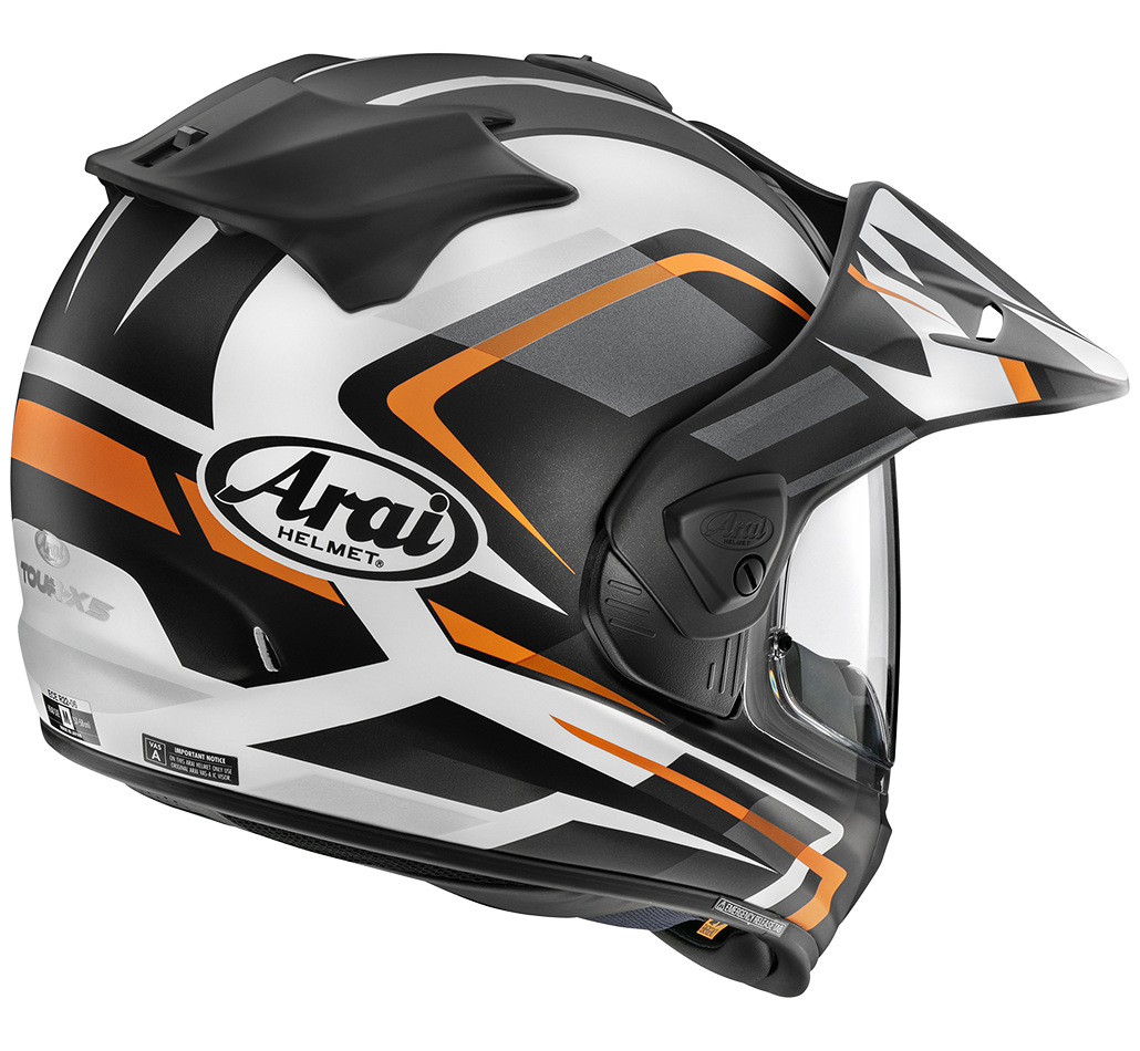 ARAI TOUR-X 5 Discovery Orange Nero Opaco Bianco Arancio