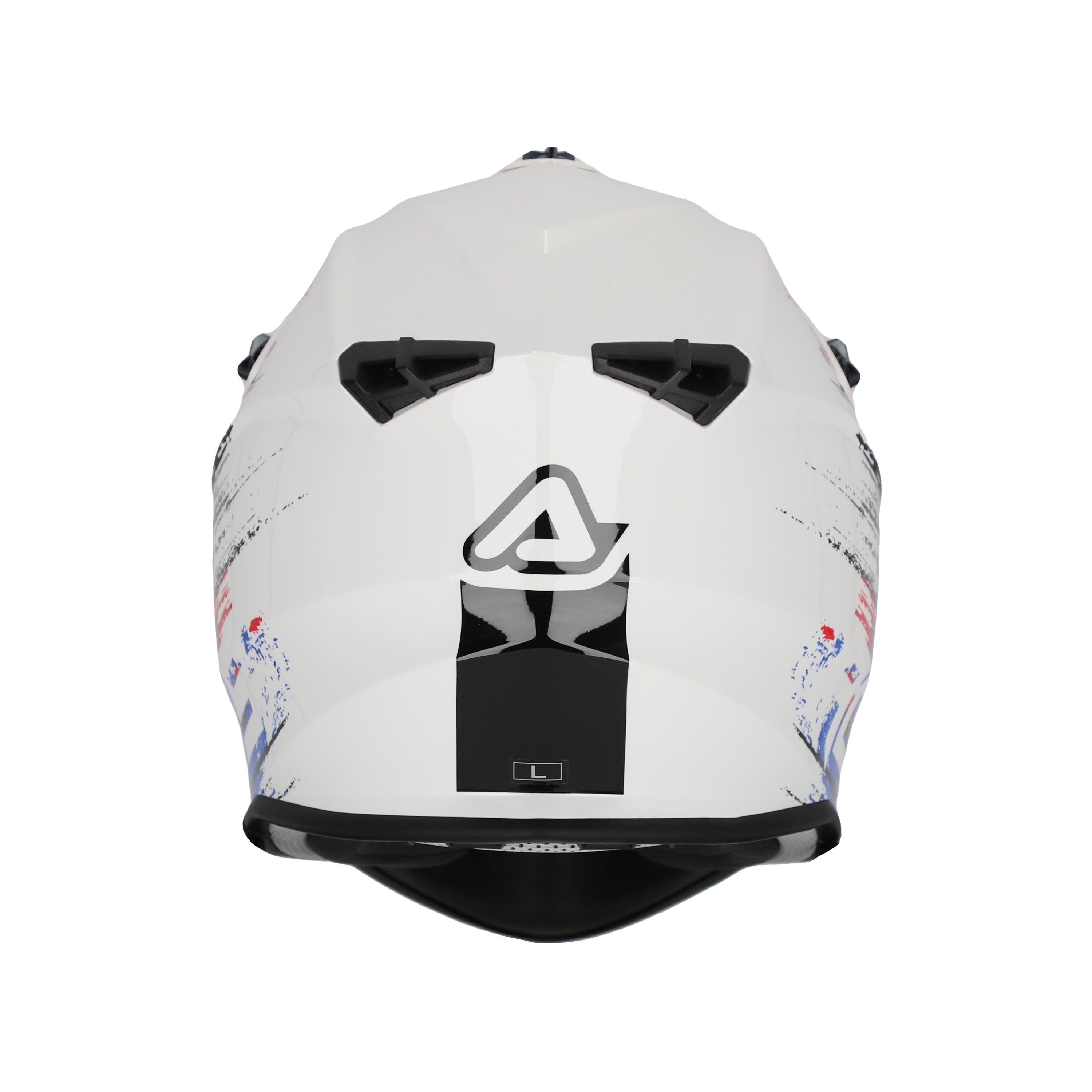 Casco Motocross Acerbis Linear Graphic Bianco Blu Rosso