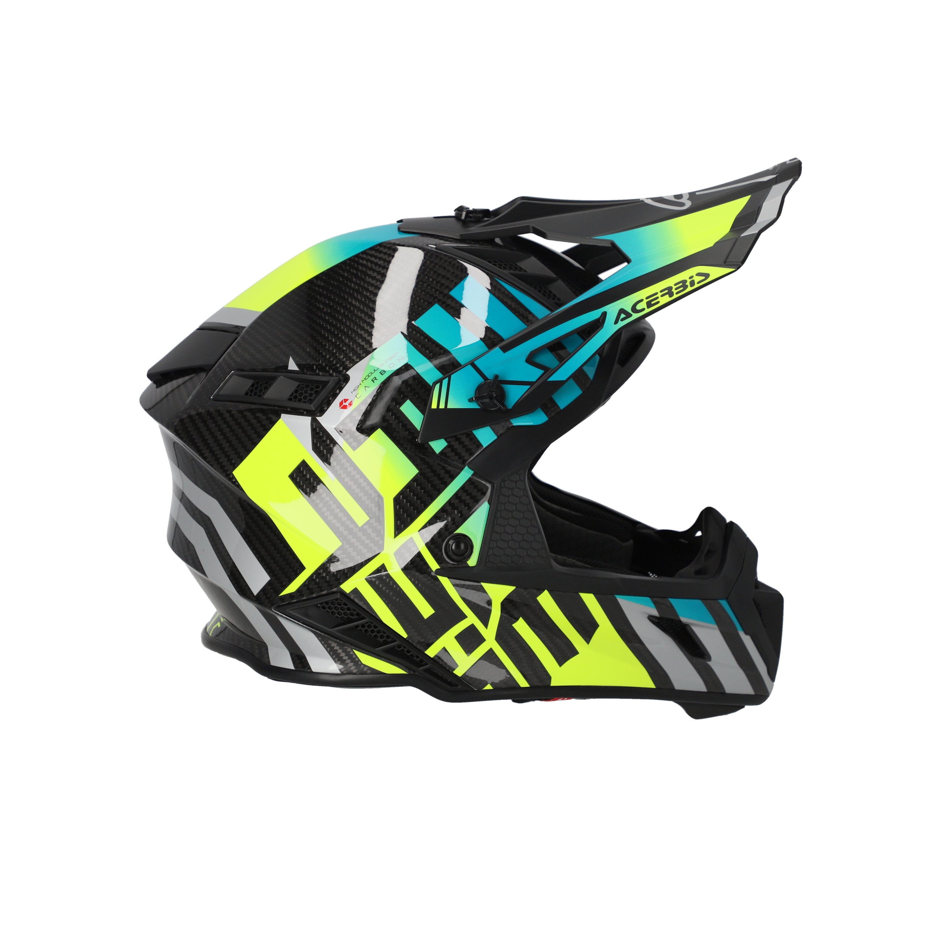 Acerbis STEEL CARBON Azzurro Giallo Fluo