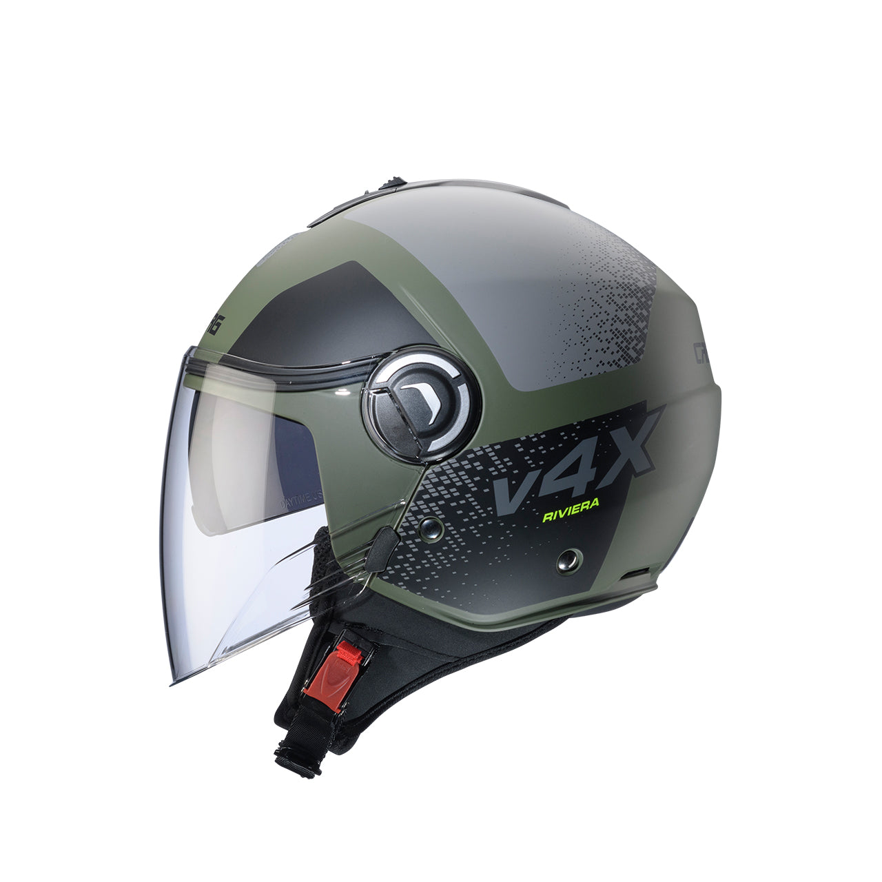 Caberg Riviera V4 X ALPHA Verde Opaco Militare Nero Grigio