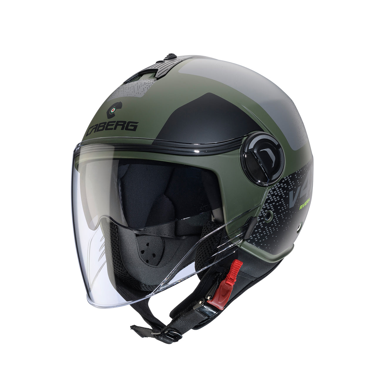 Caberg Riviera V4 X ALPHA Verde Opaco Militare Nero Grigio