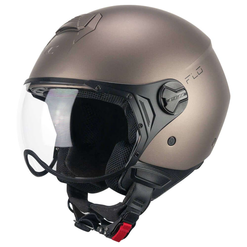Casco CGM 167A FLO MONO Tortora Opaco Con Visiera Sagomata ECE 22-06
