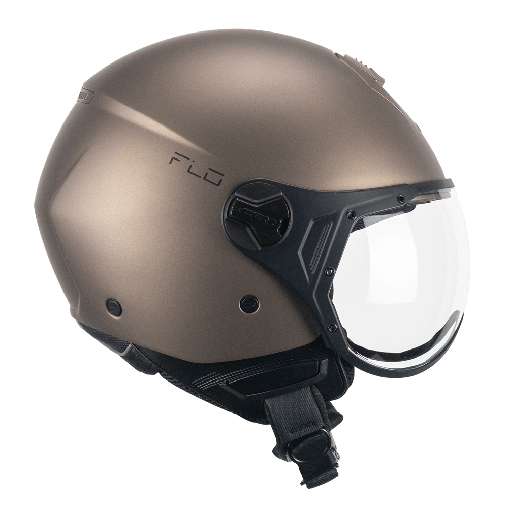 Casco CGM 167A FLO MONO Tortora Opaco Con Visiera Sagomata ECE 22-06