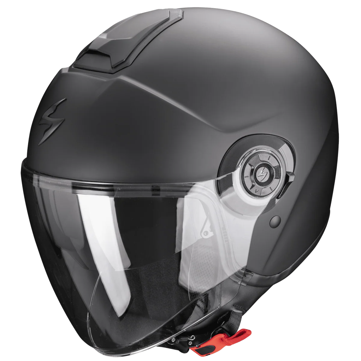 Casco Jet Scorpion Exo-City 2 Solid Nero Opaco ECE 22-06 Visiera Lunga e Parasole