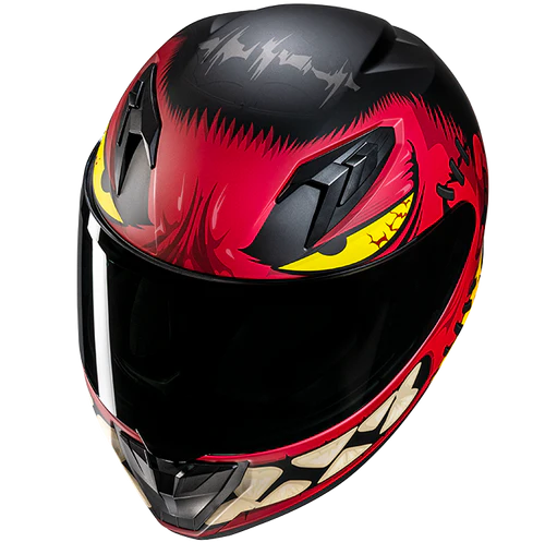 Casco Moto Bimbo Integrale Y10 FRANK MC1SF Nero Rosso Giallo Viola Opaco