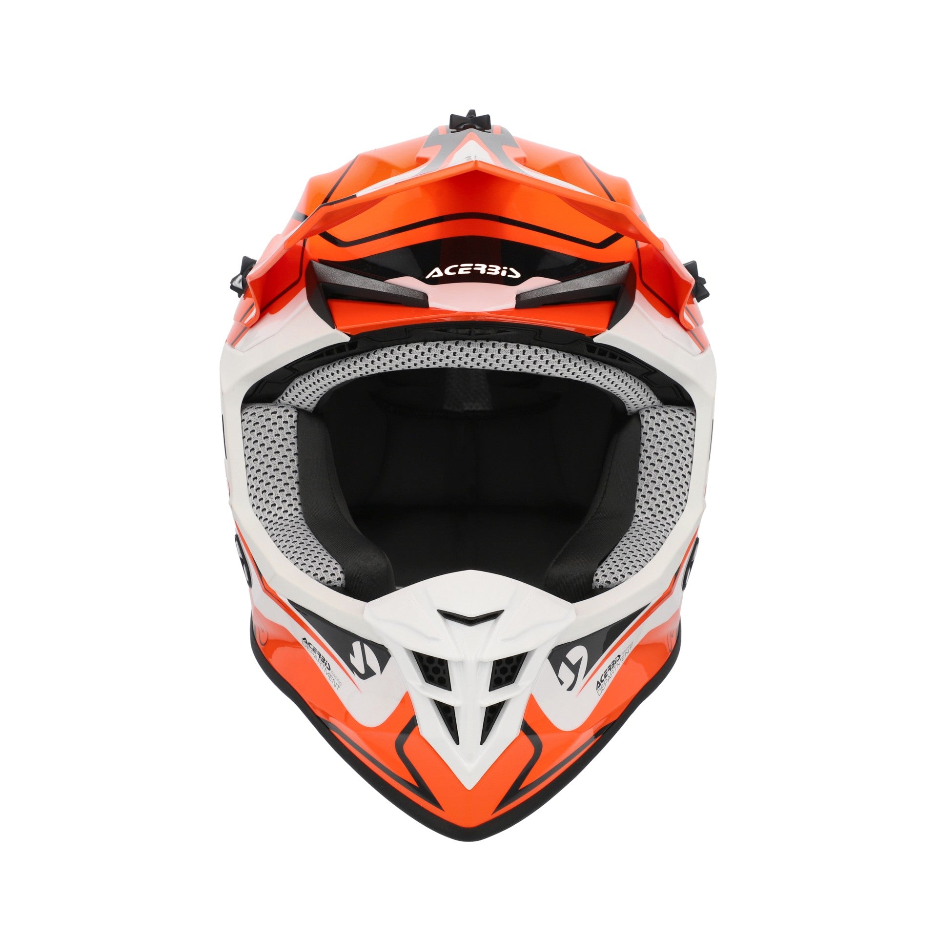 Casco Moto Cross ACERBIS LINEAR 2206 Arancio Bianco