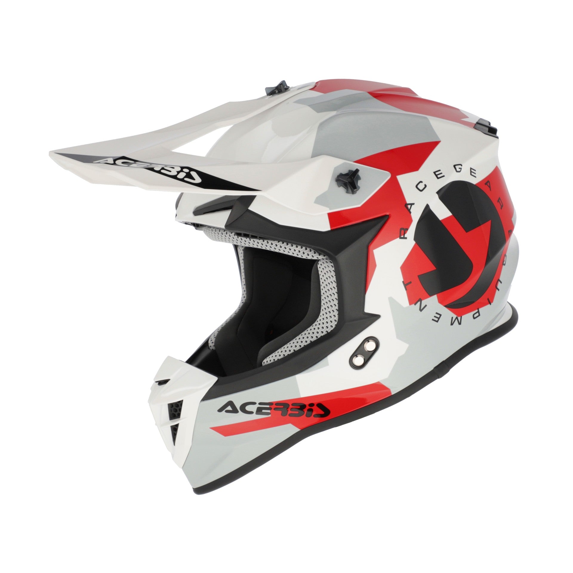Casco Moto Cross ACERBIS LINEAR 2206 Bianco Grigio