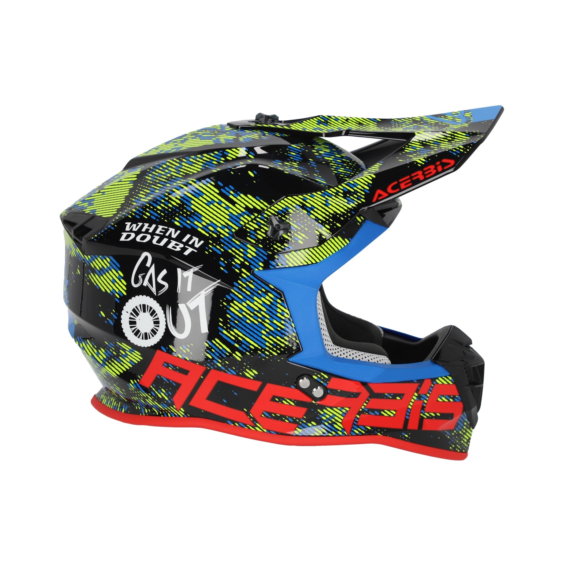 Casco Moto Cross ACERBIS LINEAR 2206 Bianco Nero