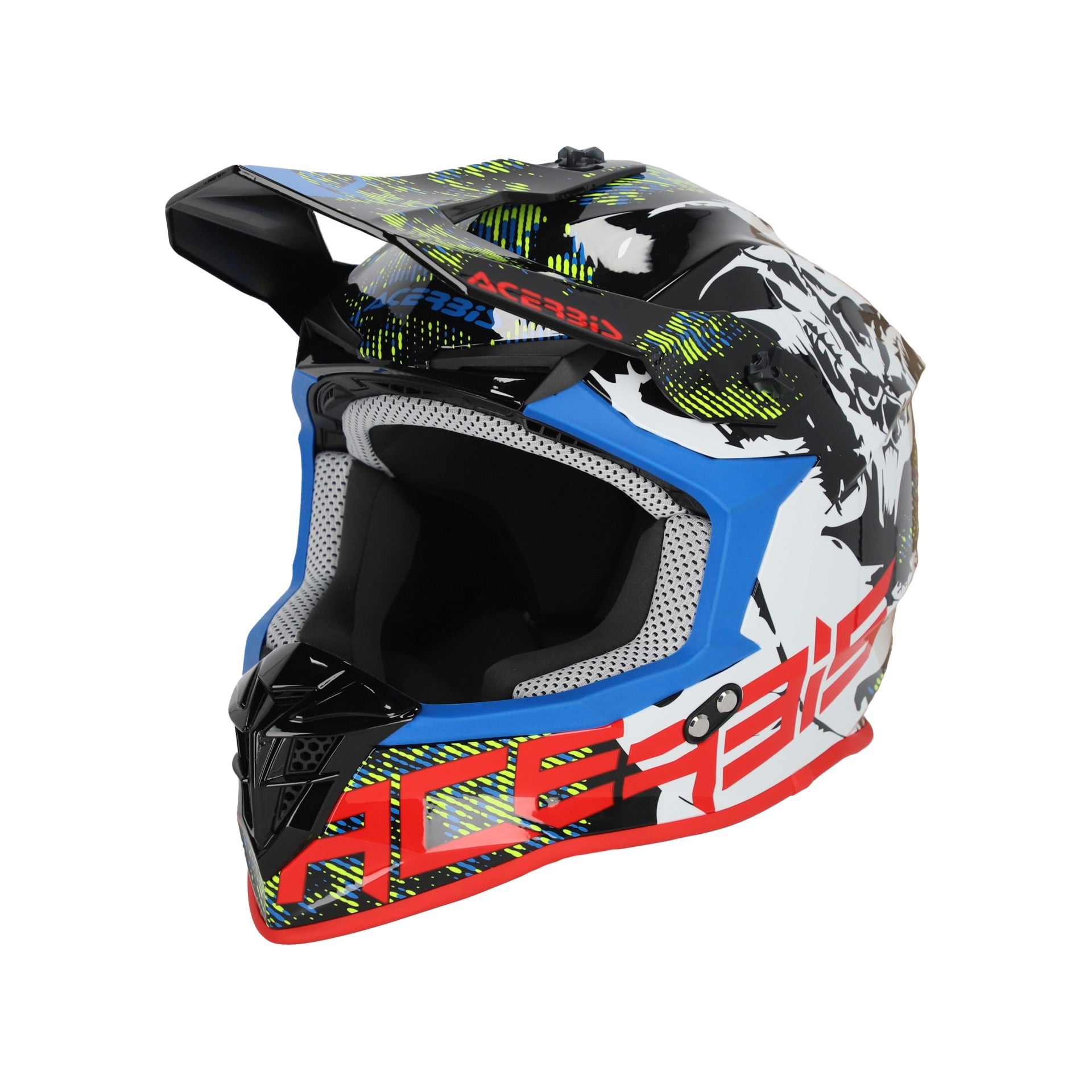 Casco Moto Cross ACERBIS LINEAR 2206 Bianco Nero