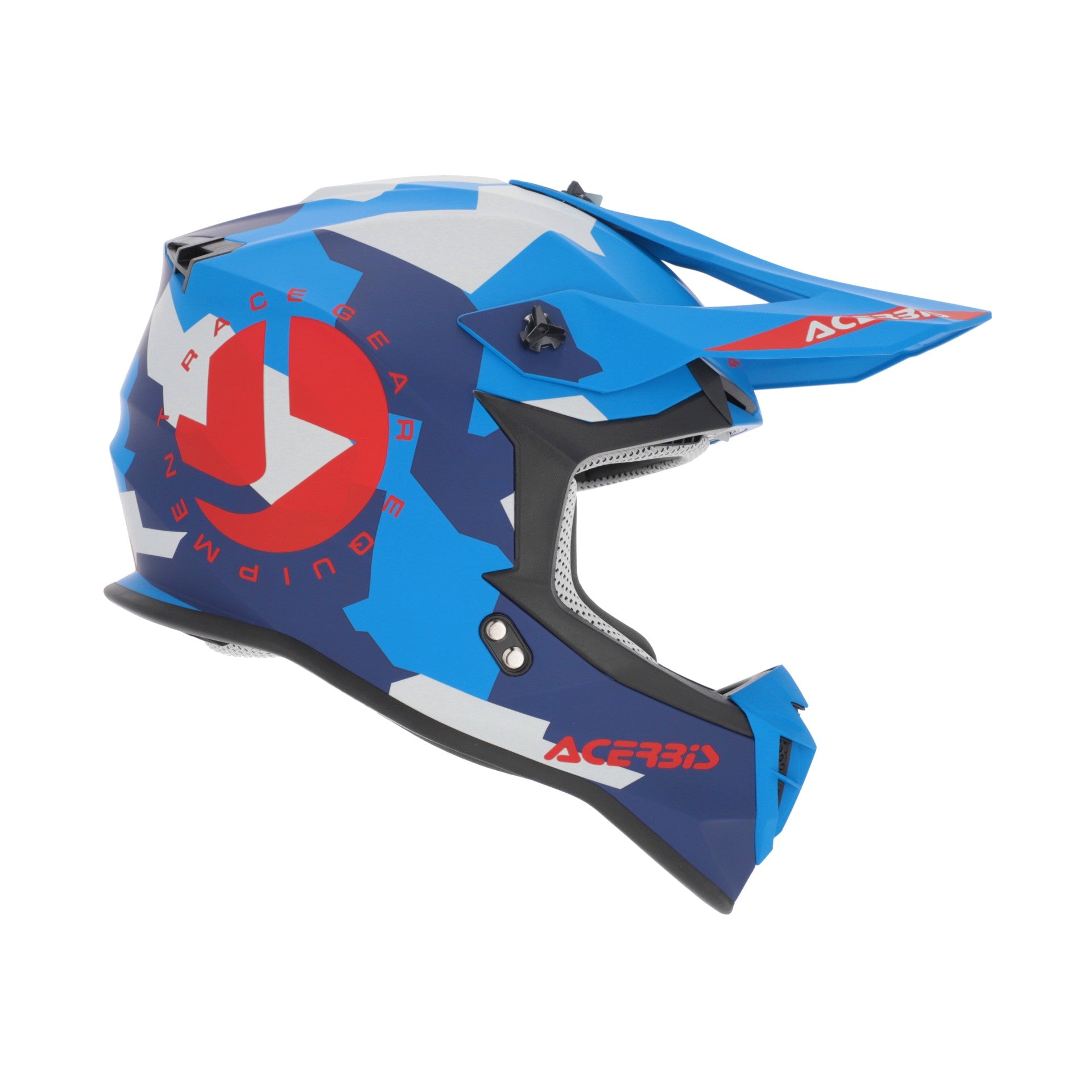 Casco Moto Cross ACERBIS LINEAR 2206 Blu Rosso 2