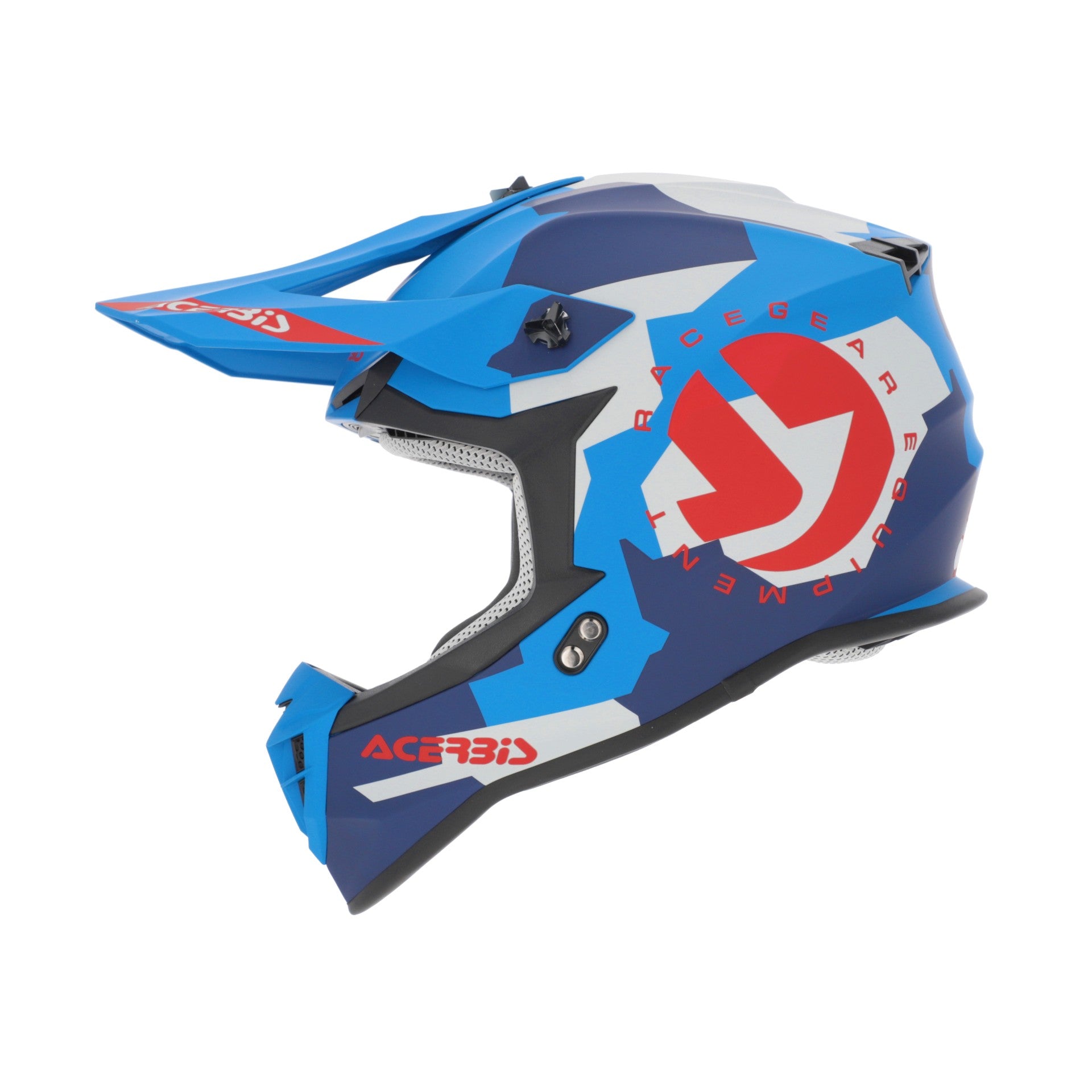 Casco Moto Cross ACERBIS LINEAR 2206 Blu Rosso 2
