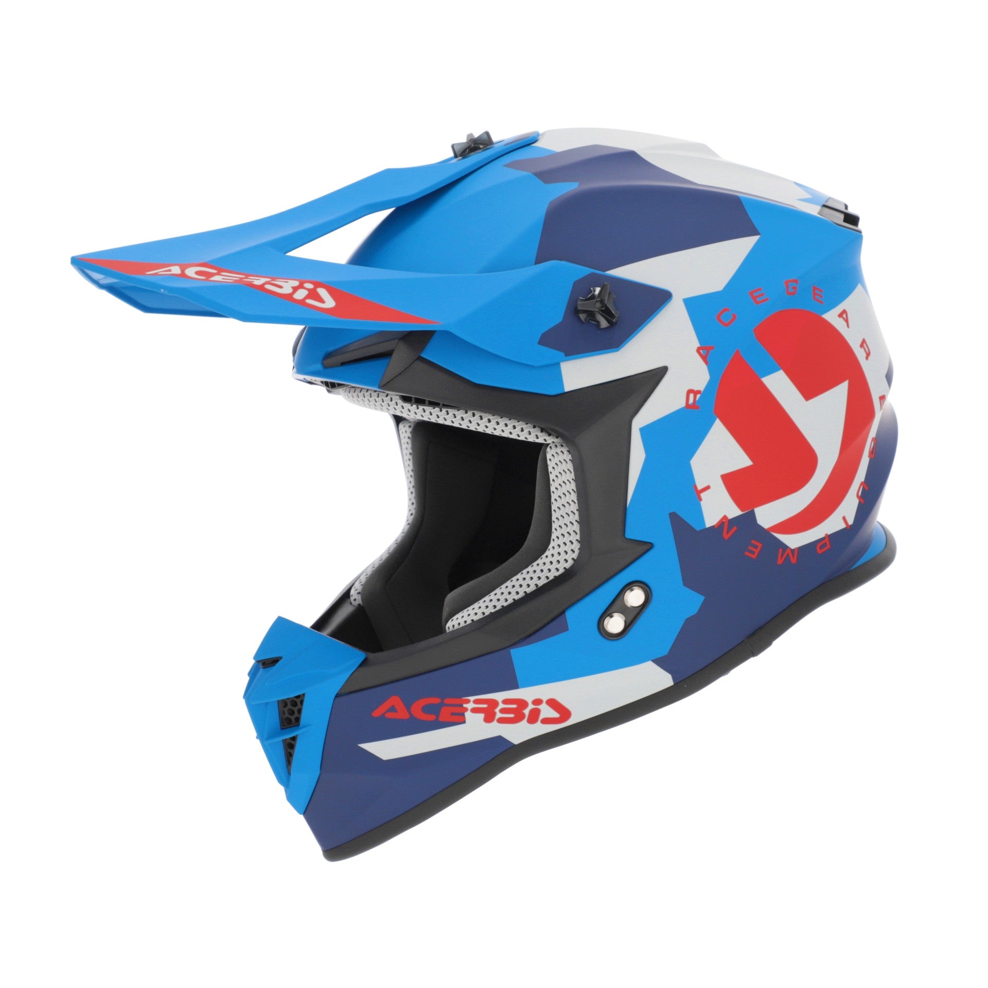 Casco Moto Cross ACERBIS LINEAR 2206 Blu Rosso 2