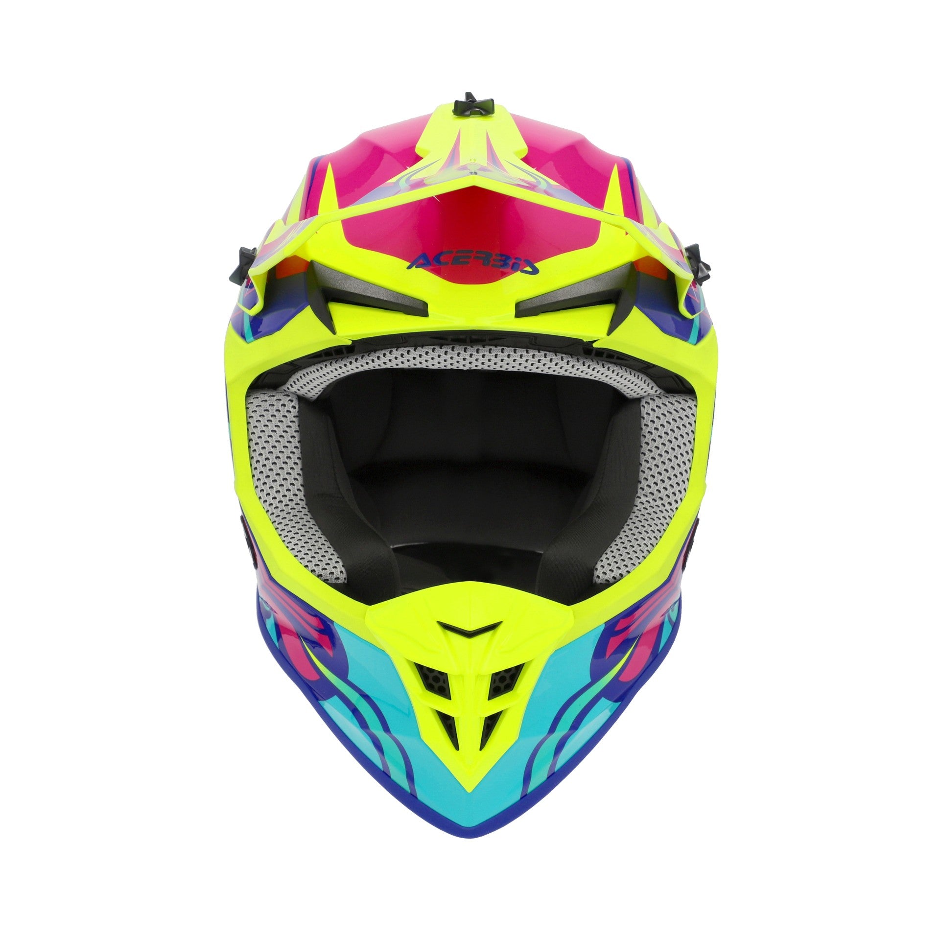 Casco Moto Cross ACERBIS LINEAR 2206 Giallo Viola