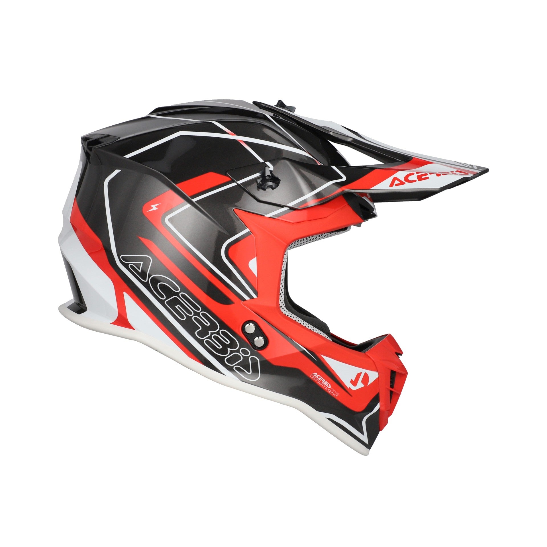 Casco Moto Cross ACERBIS LINEAR 2206 Grigio Rosso