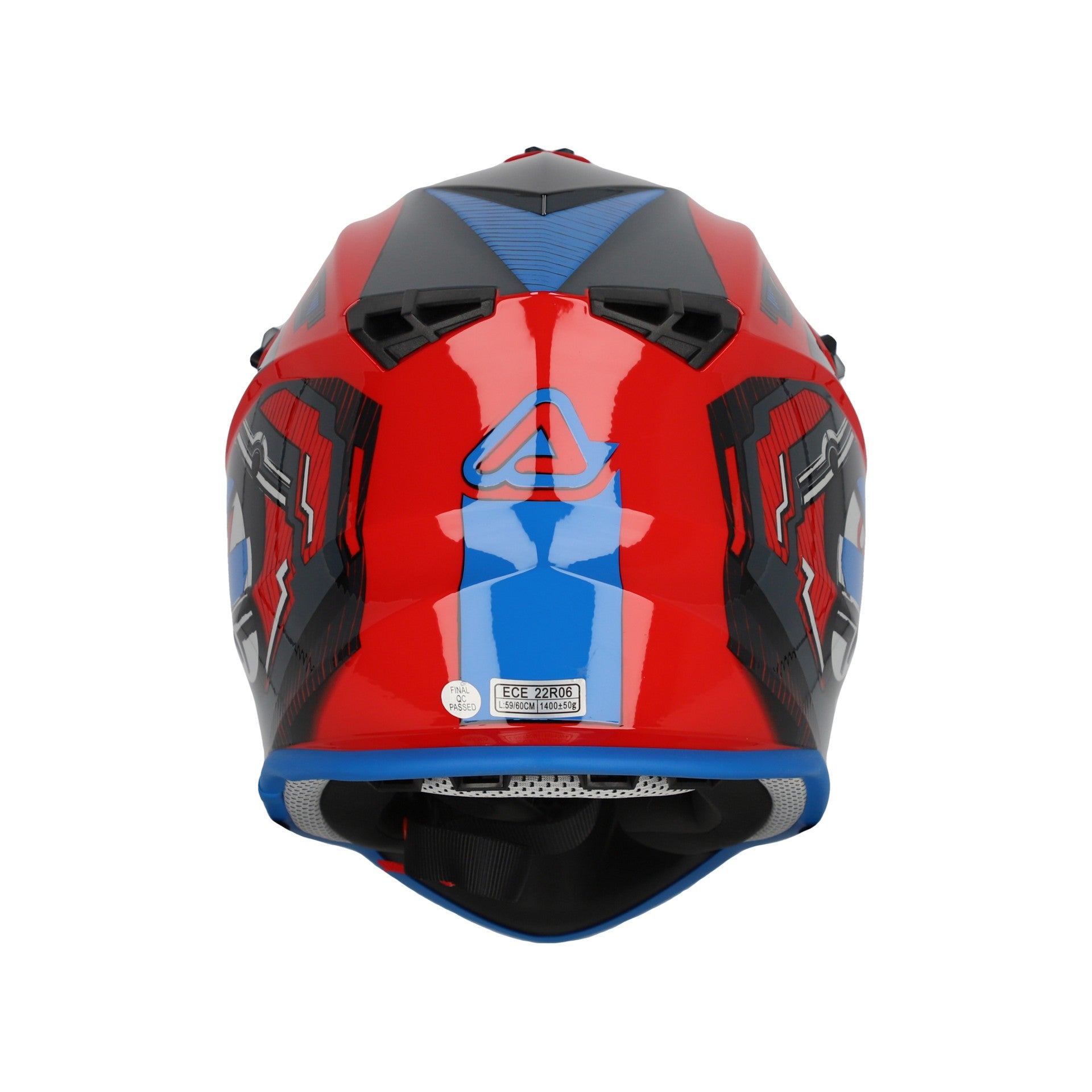 Casco Moto Cross ACERBIS LINEAR 2206 Rosso Blu