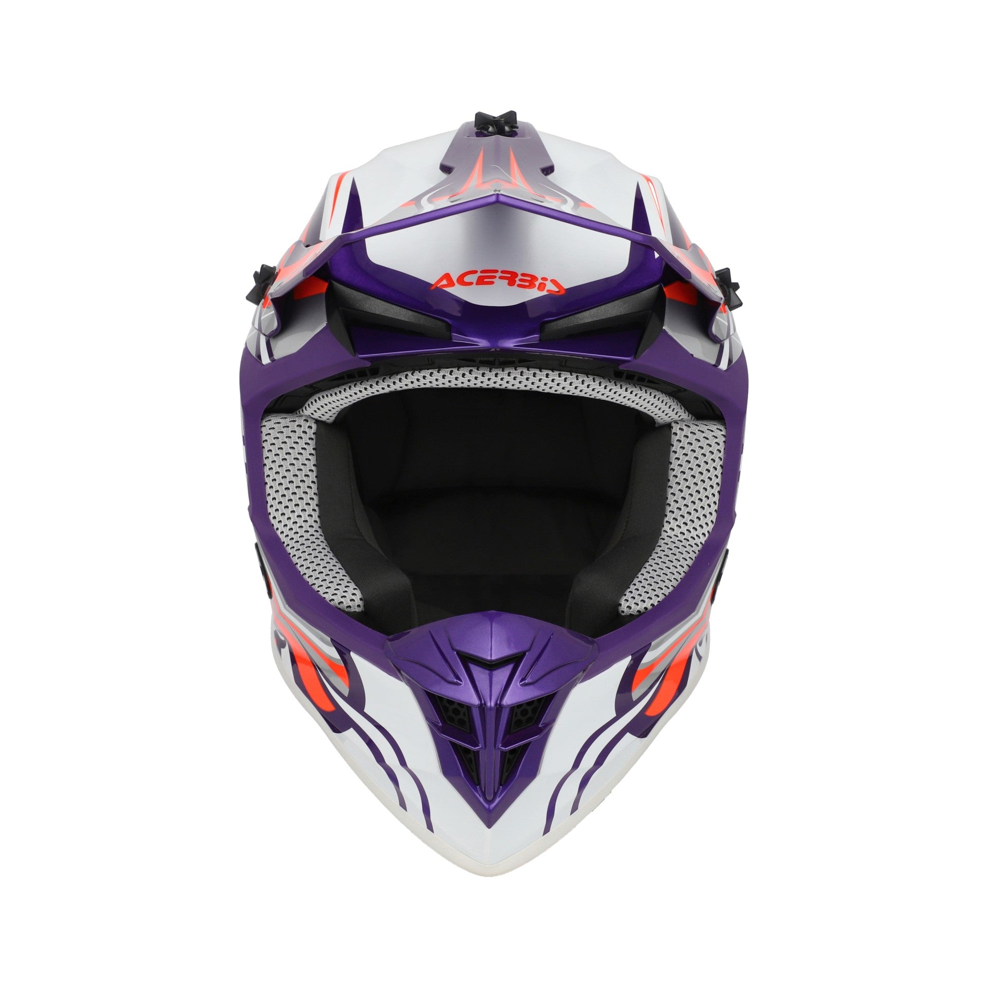 Casco Moto Cross ACERBIS LINEAR 2206 Viola Bianco