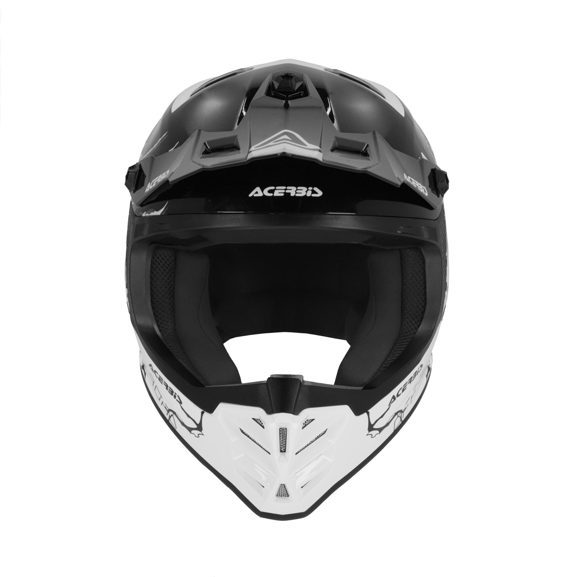 Casco Moto Cross Bimbo ACERBIS PROFILE JUNIOR Bianco Nero
