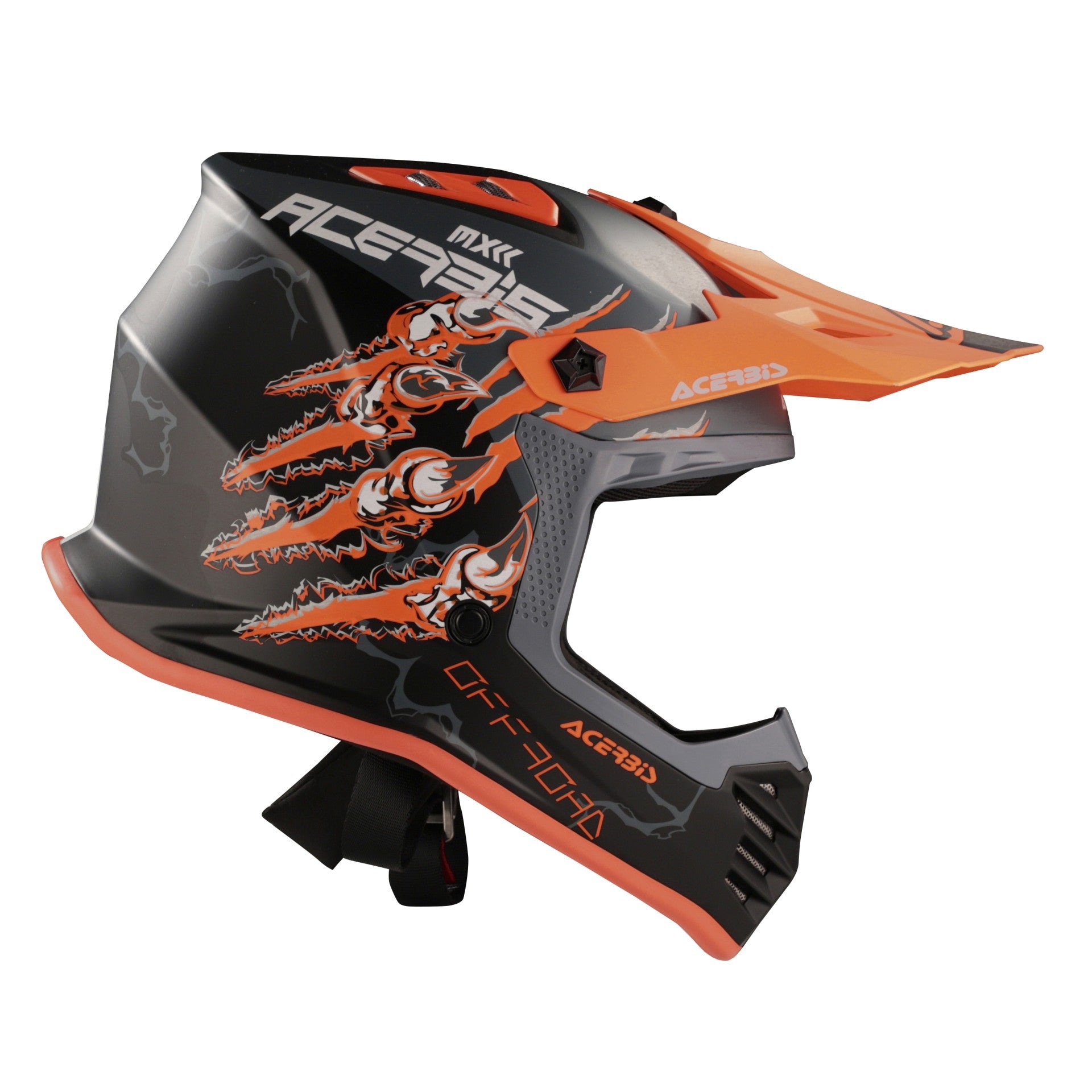 Casco Moto Cross Bimbo ACERBIS PROFILE JUNIOR Nero Arancio Fluo